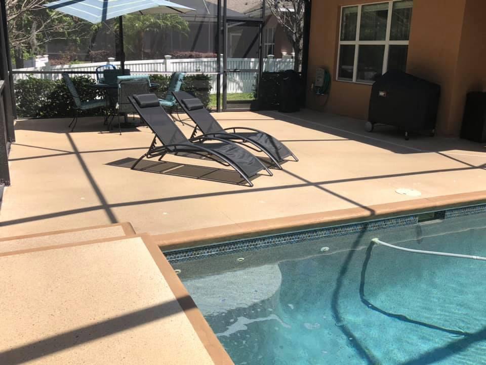 Create a show-stopping pool patio with versatile, long-lasting and durable AggreKoat. Don’t believe us? Check out how captivating this pool looks that we recently finished in Sandy, Utah looks.