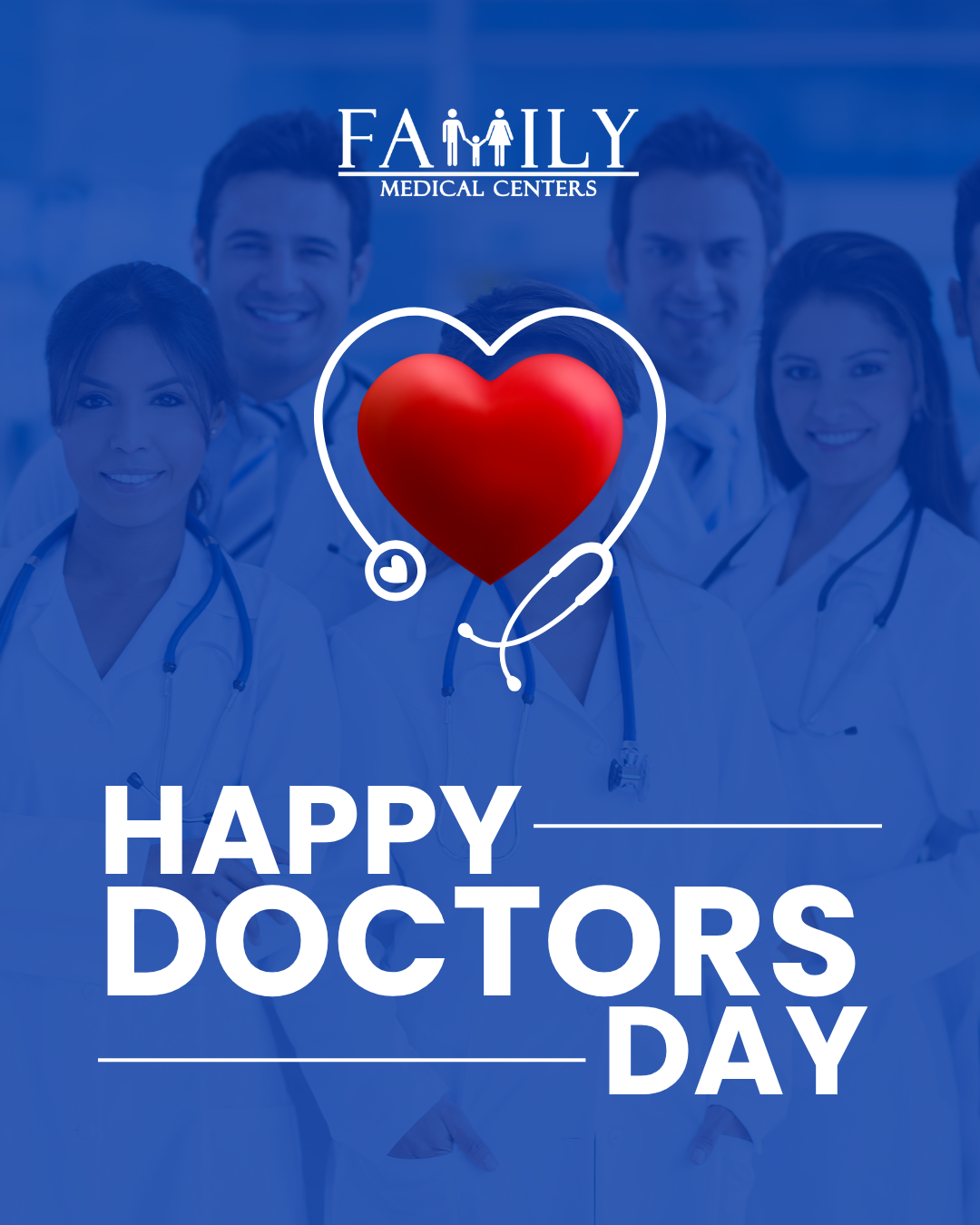 Happy Doctors&rsquo; Day! ????????
 
Today, we&rsquo;re proud to recognize and celebrate the physicians who make a difference in the lives of our patients and communities every single day. Your compassion, skill, and dedication do not go unnoticed.
 
Thank you for the long hours, the thoughtful care, and the commitment you bring to every patient, every family, and every moment. You are truly at the heart of what we do, and we are so grateful for all that you give.
 
Join us in showing appreciation for our incredible doctors today! ????