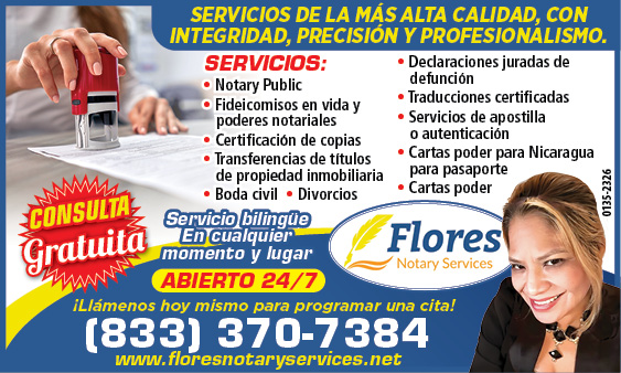 Notary Services in Downey Ca.-Flores Notary Services