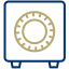 Secure safe icon.