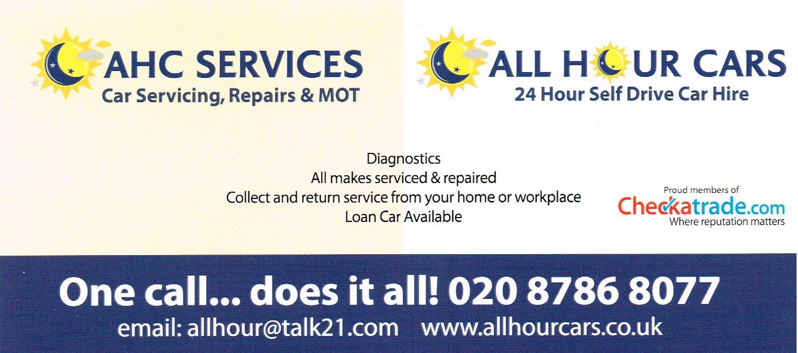 All Hour Cars A H C Services Epsom 020 8786 8077