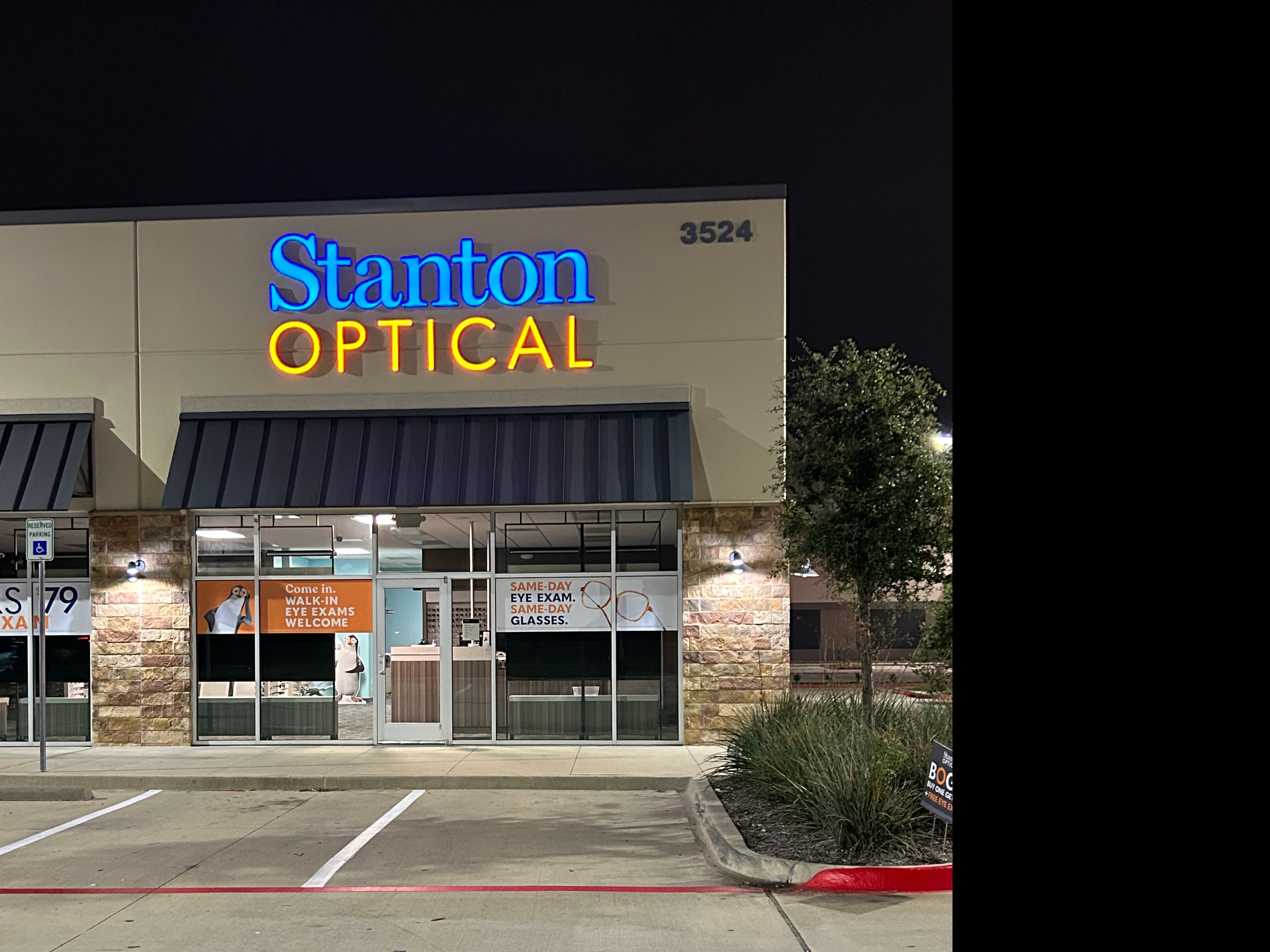 Storefront at Stanton Optical Store Fort Worth TX 76177