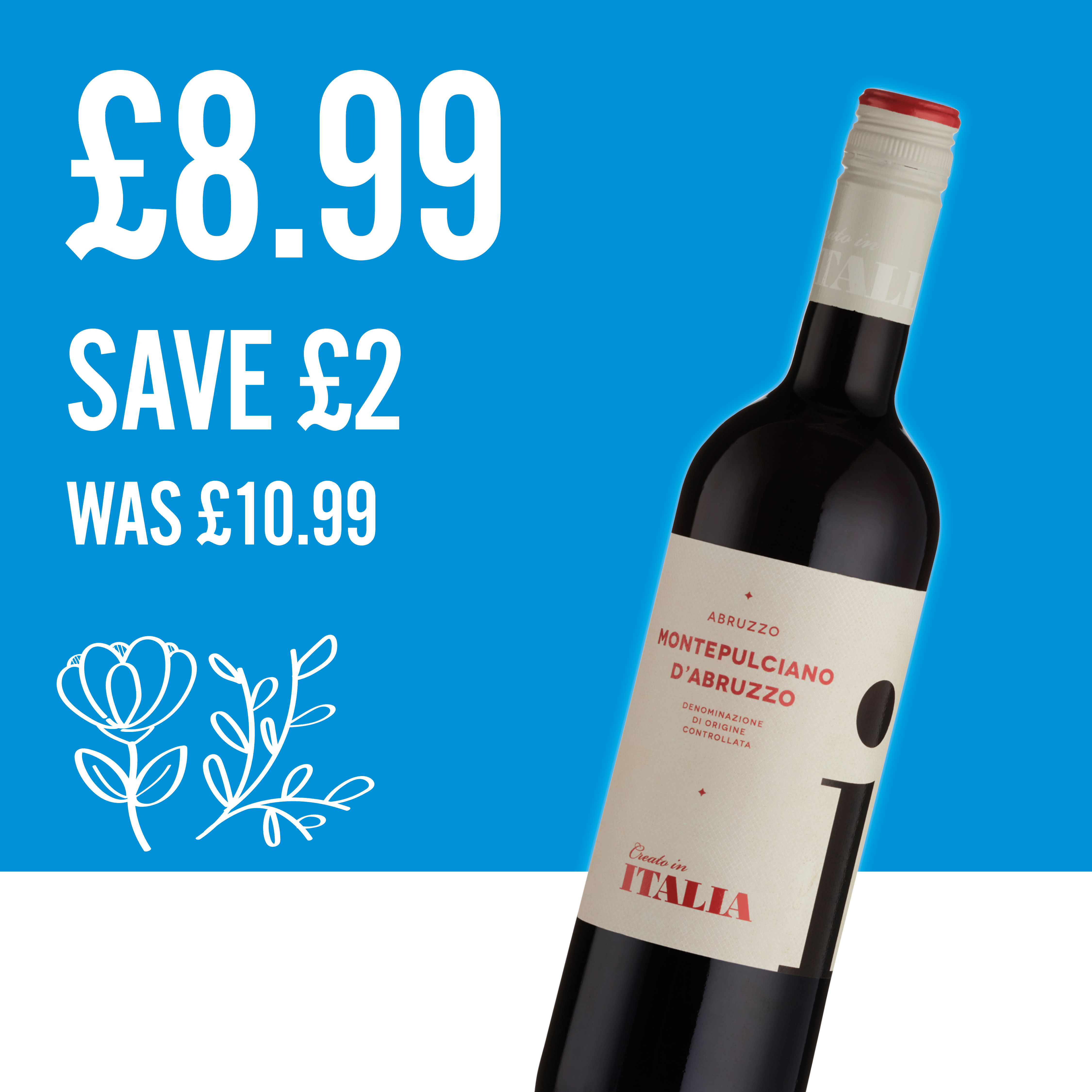 &pound;8.99 on wine