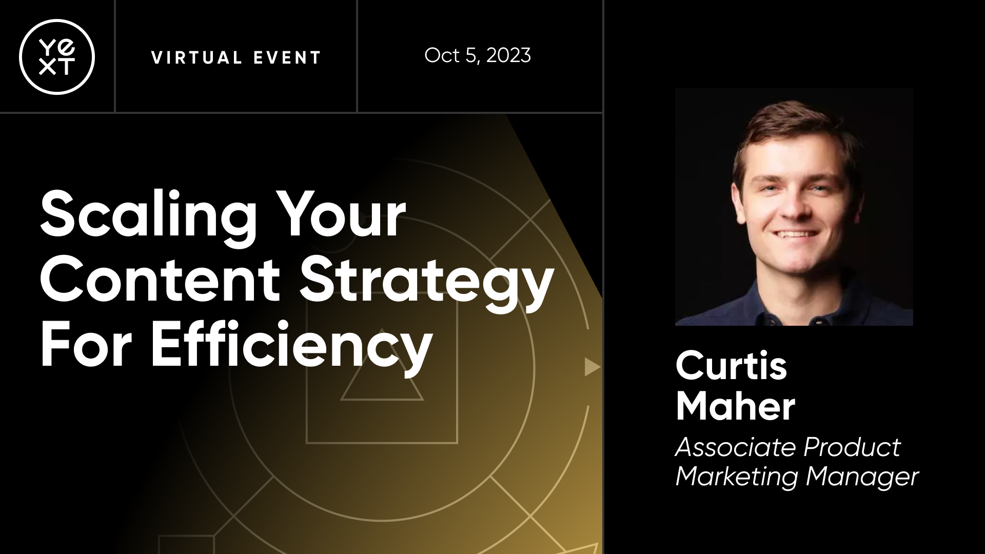 Scaling your content strategy for efficiency webinar with Curtis Maher