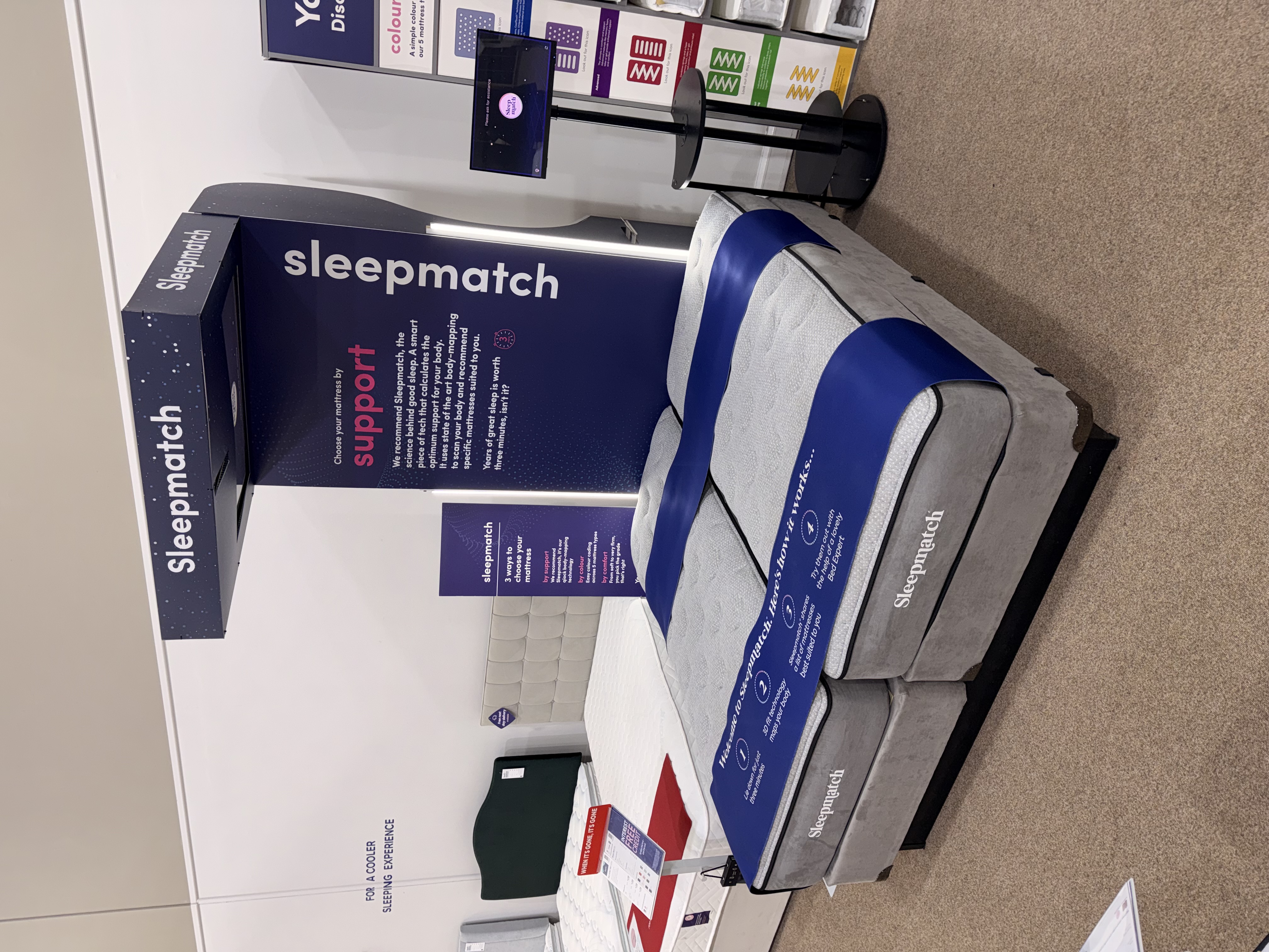 Head in-store for the full Sleepmatch&trade; experience. Our unique Sleepmatch&trade; technology matches you with your perfect bed.