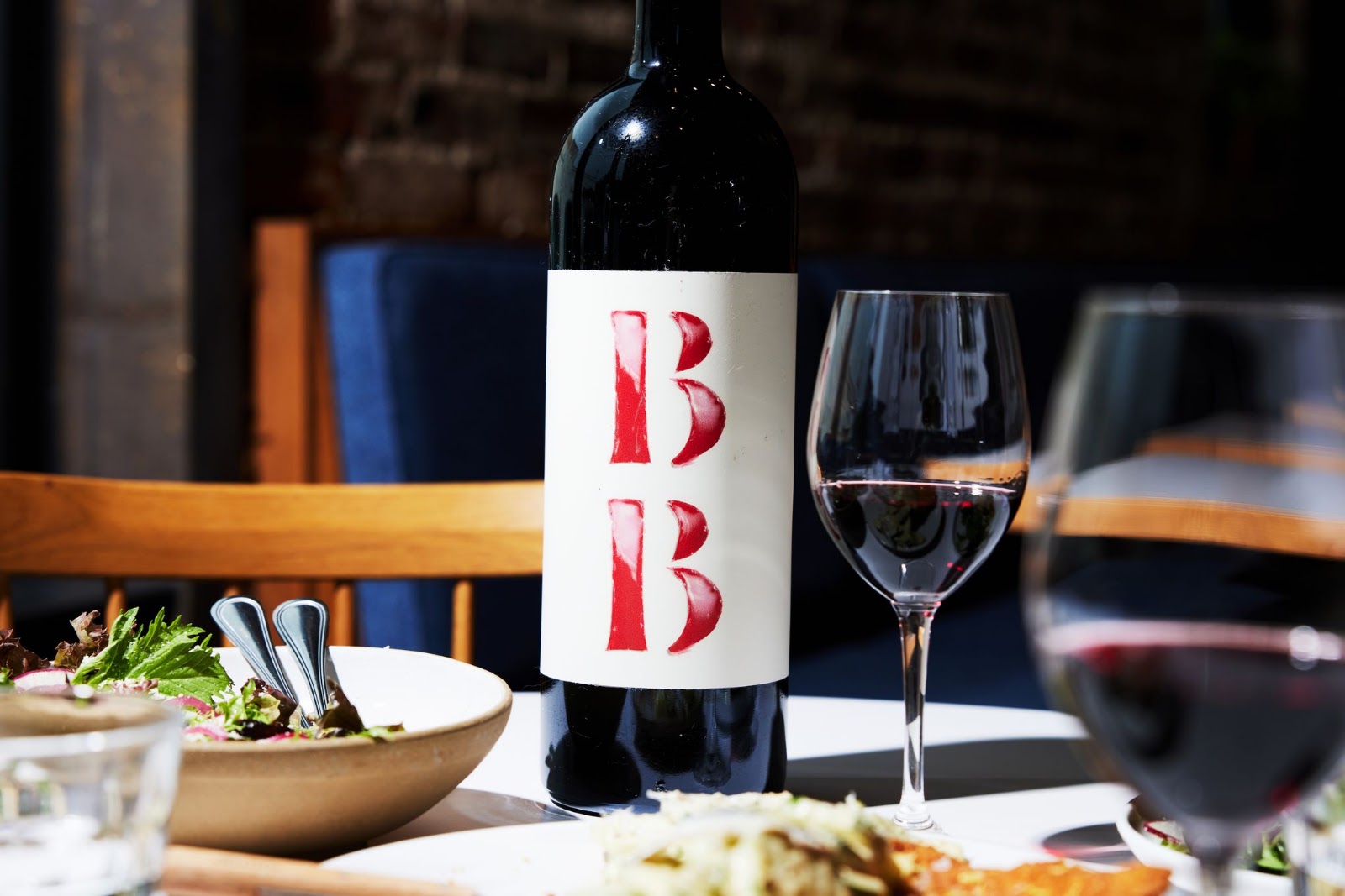 A still life of wine at Folk, on Meridian Street in East Nashville. The bar pours natural wine night 