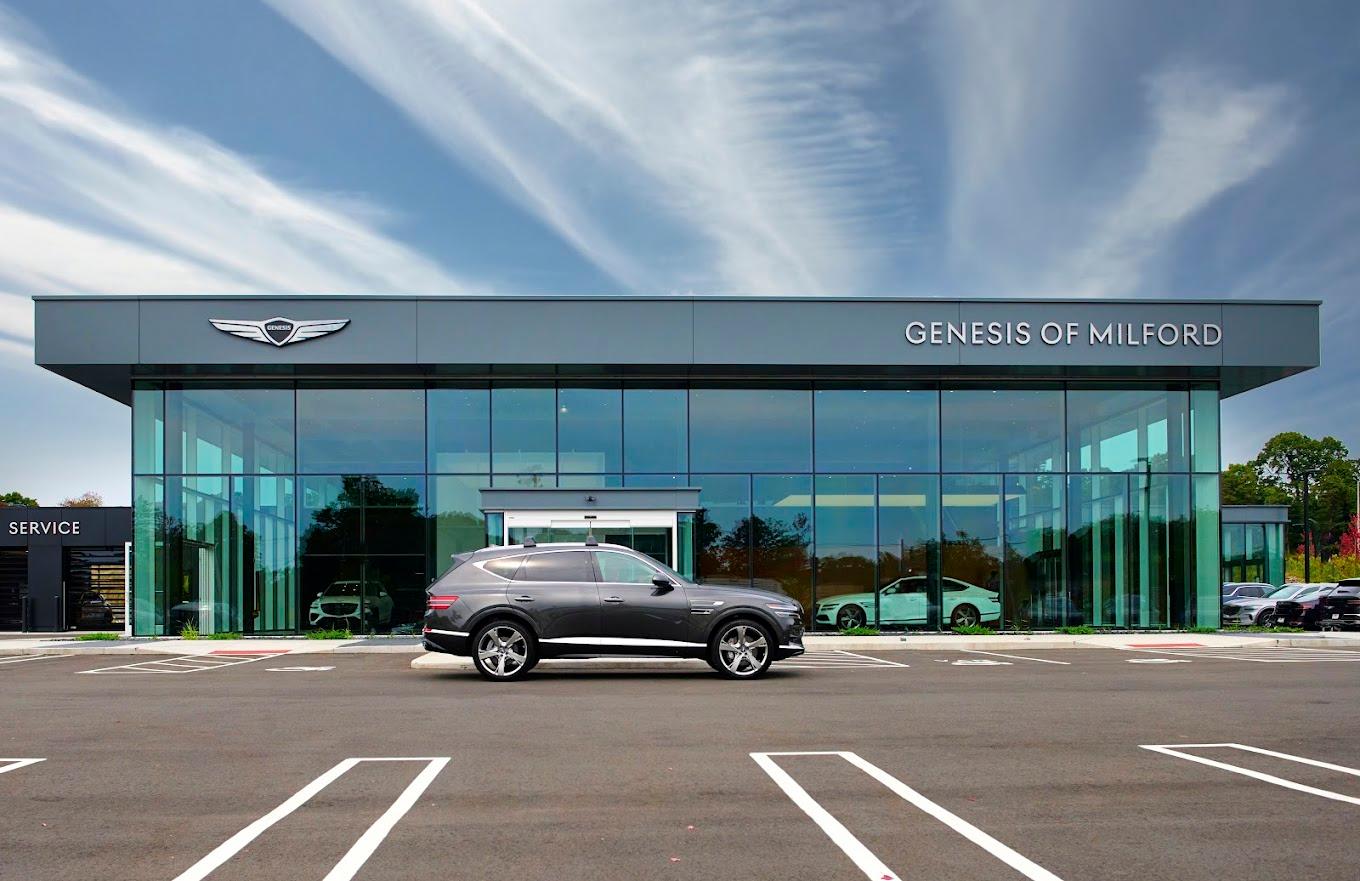 Exterior view of the Genesis of Milford dealership in MIlford, CT