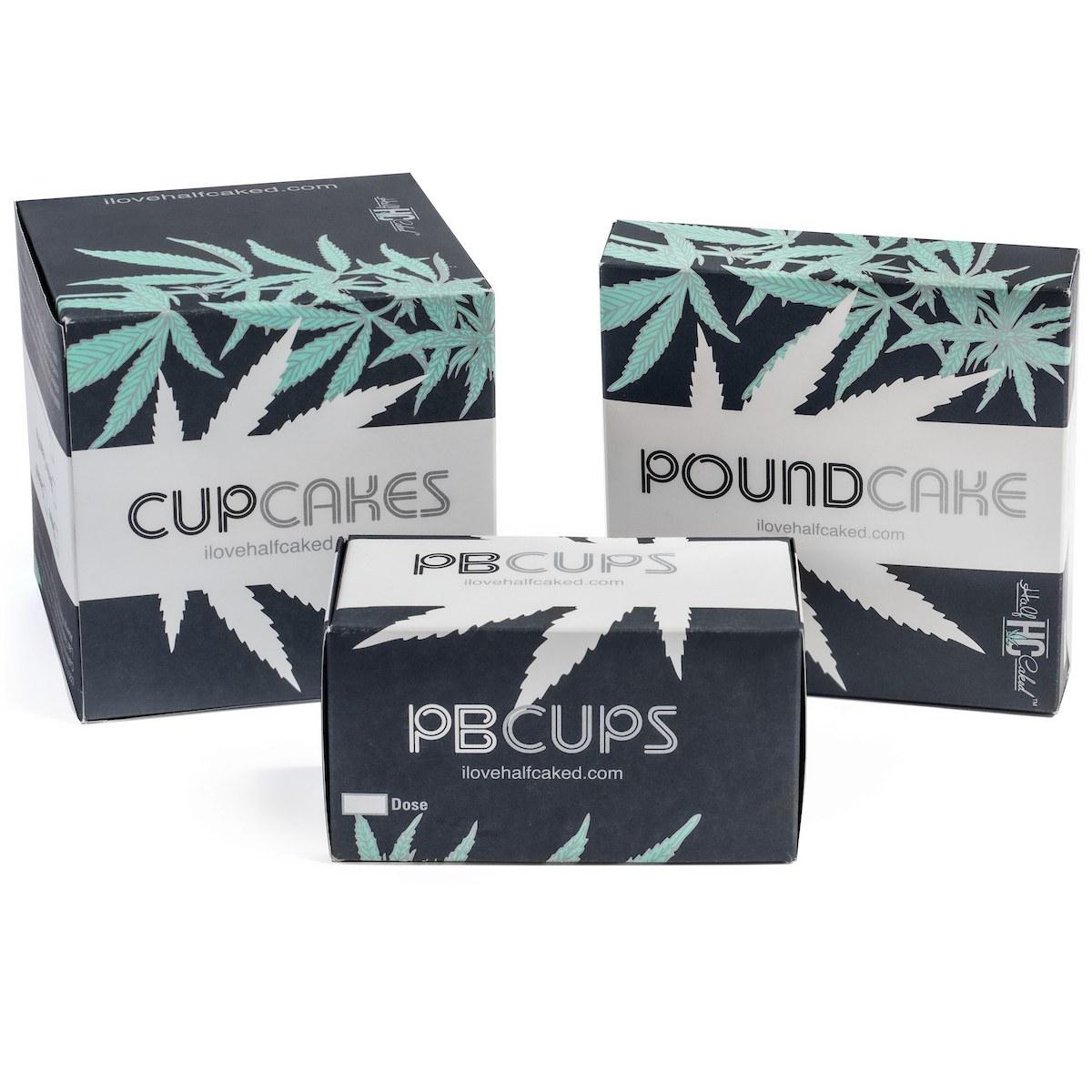 Folding cartons for Half Caked baked goods. Custom packaging by PLC Print.