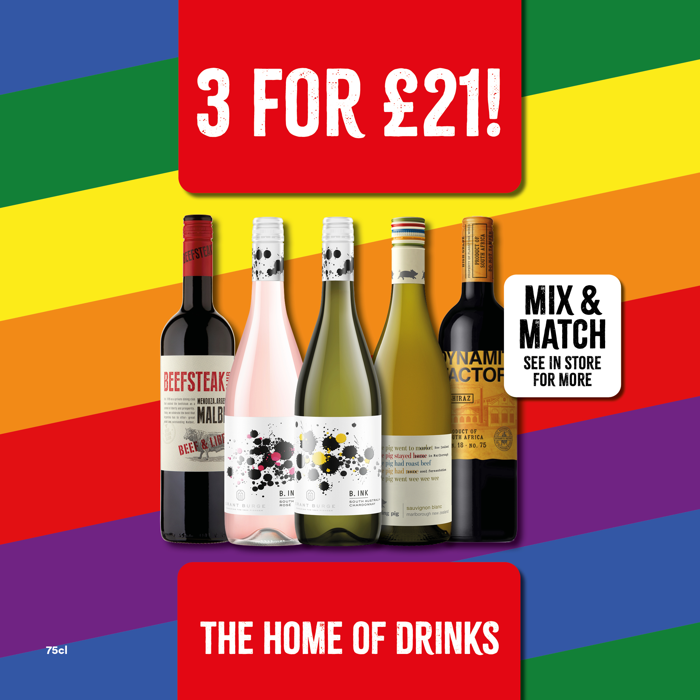 3 for £21 Bargain Booze Oldham 01616 246114