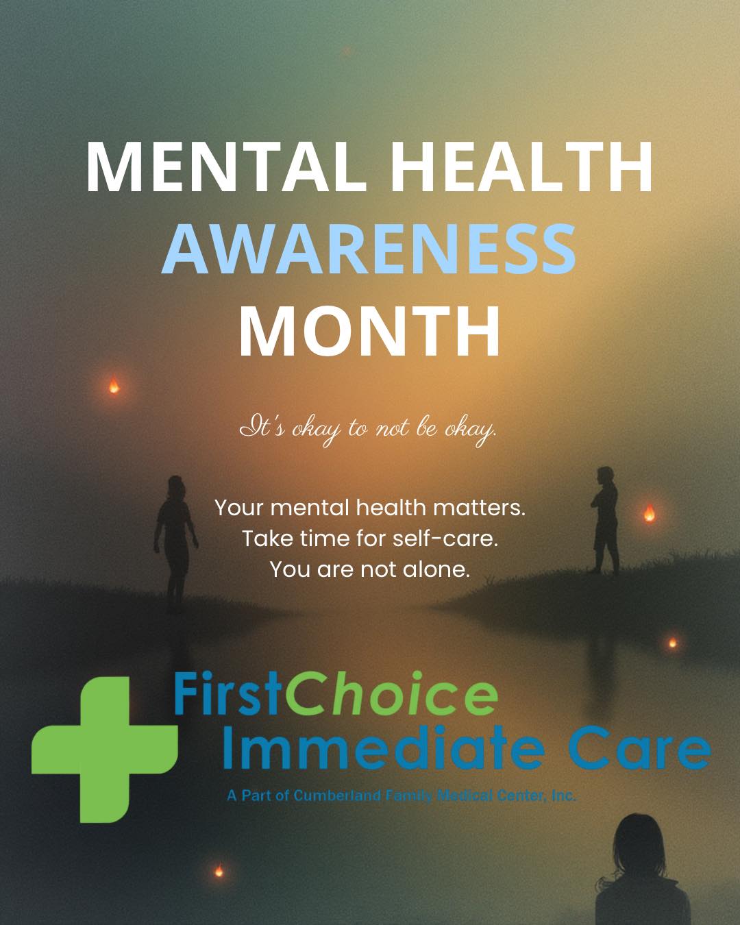 ???? Mental Health Awareness ????

Your mental health matters&mdash;every single day, not just today.

It&rsquo;s okay to not be okay. It&rsquo;s okay to ask for help. And it&rsquo;s okay to take time to care for yourself. Mental health is just as important as physical health, and no one should have to struggle in silence.

Let&rsquo;s work together to:
✔️ Break the stigma
✔️ Check in on one another
✔️ Practice self-care
✔️ Seek help when needed

You are not alone, and your story matters. ????

#MentalHealthAwareness #YouAreNotAlone #EndTheStigma #SelfCareMatters