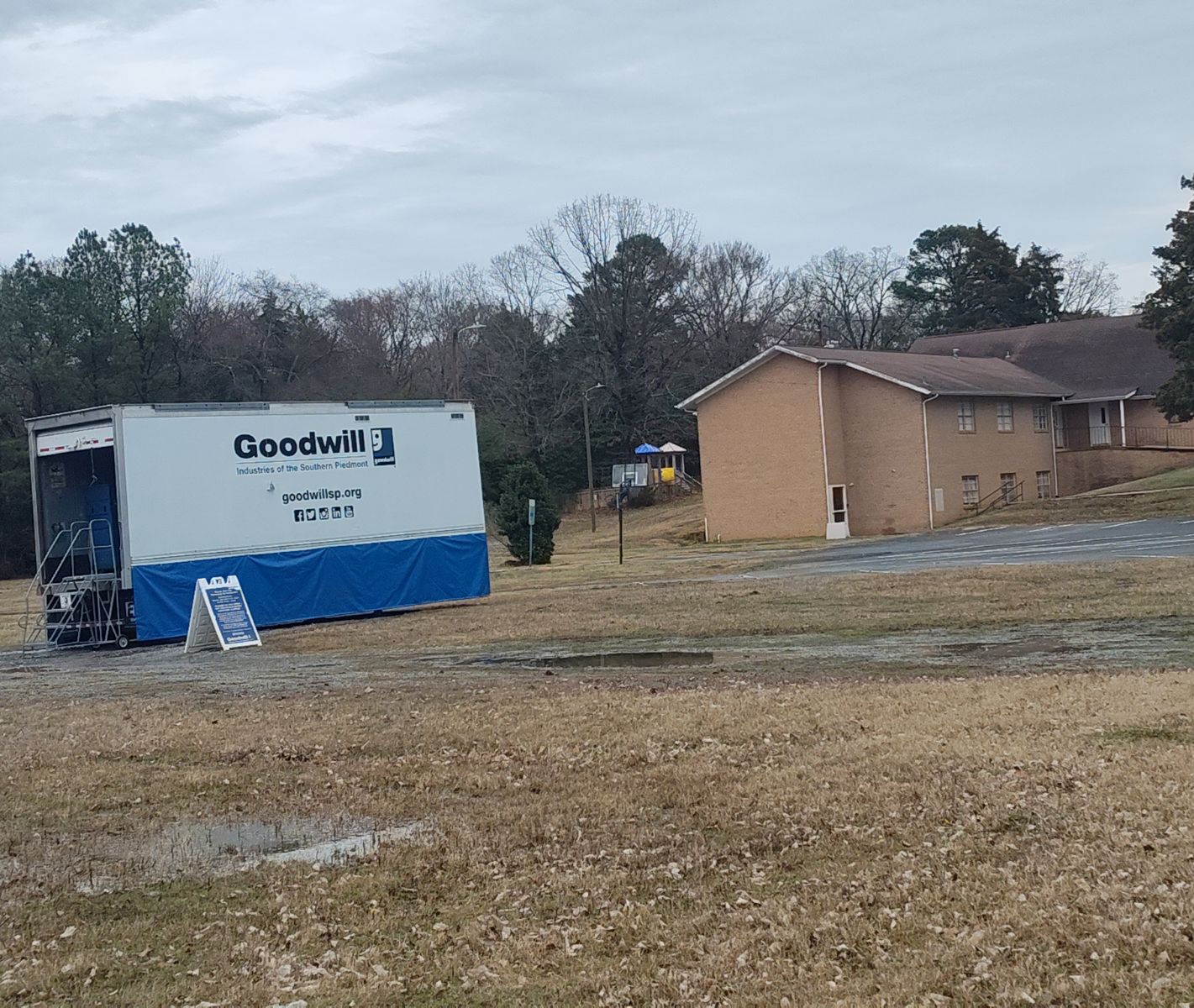 Located in the parking lot of Matthews Murkland Presbyterian Church