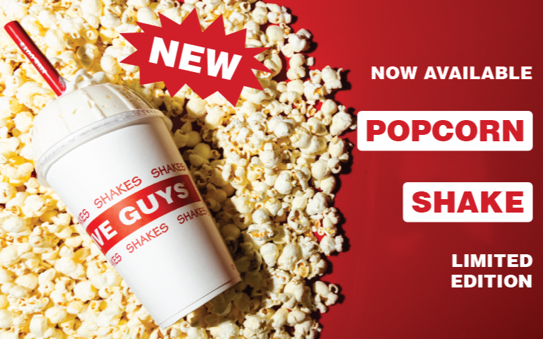 Five Guys Popcorn Milkshake now available!