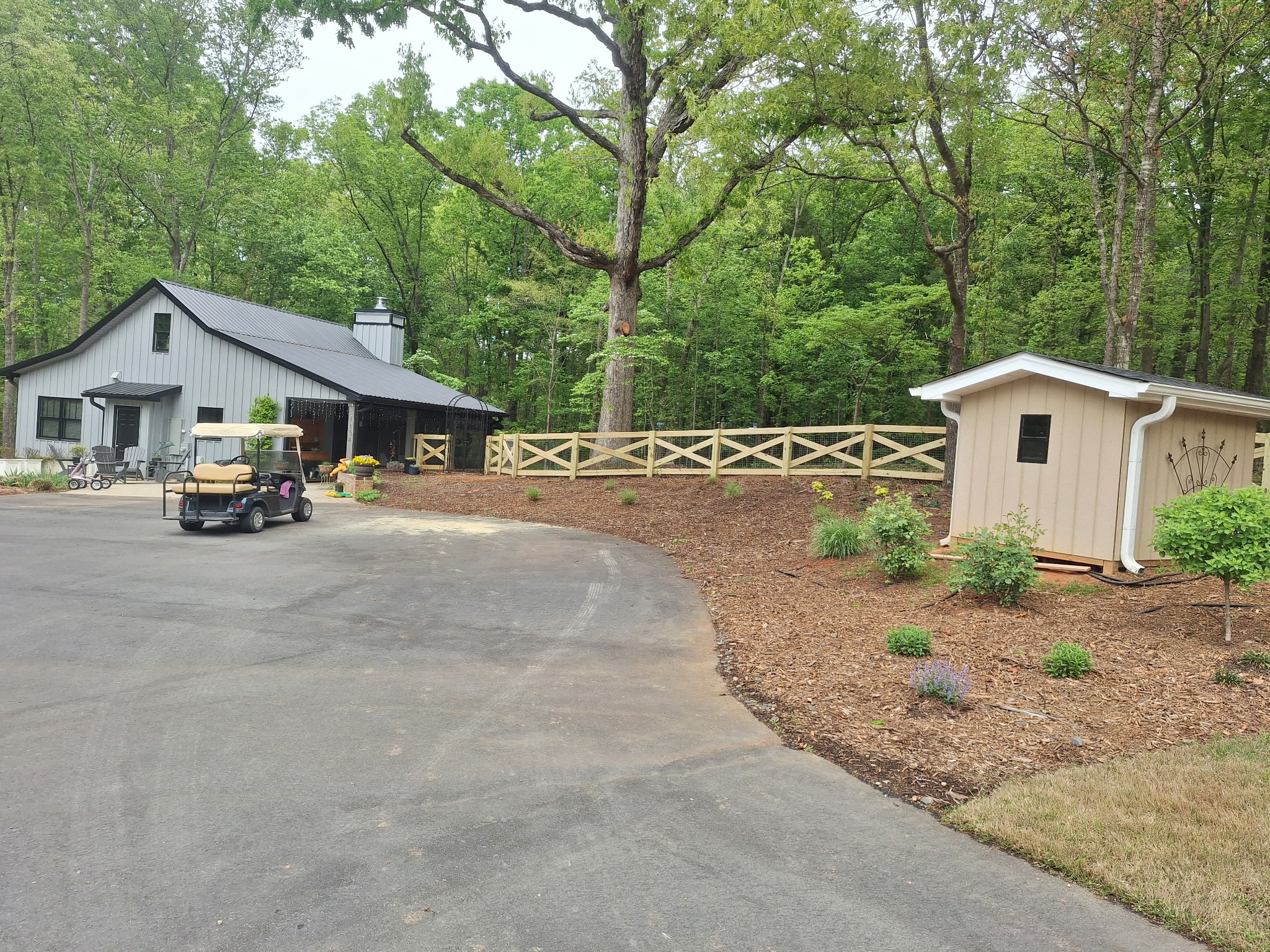 Crossbuck Wood Fence Install