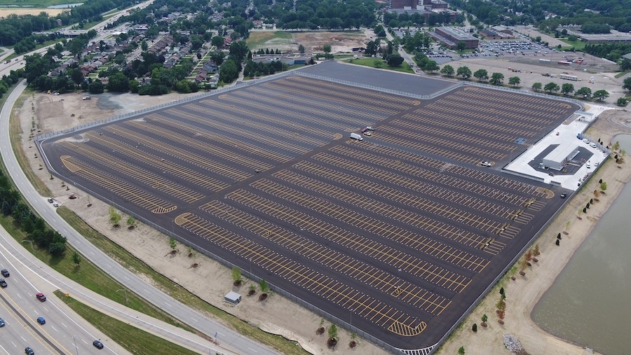 Ford Rotunda Lot - AJAX Paving Award Winning Projects