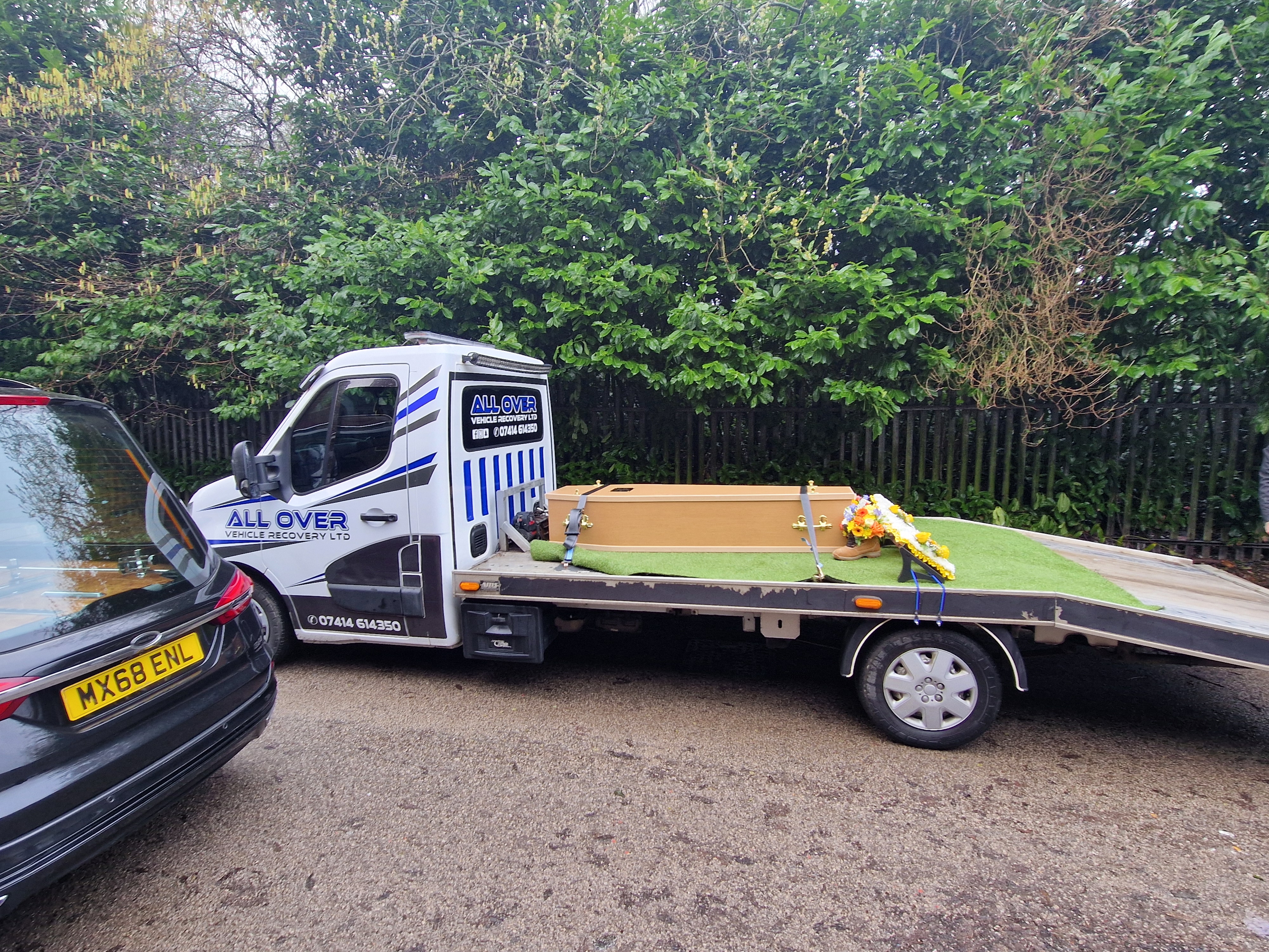 A Personalised Funeral from Middleton this morning for "Big Tom"