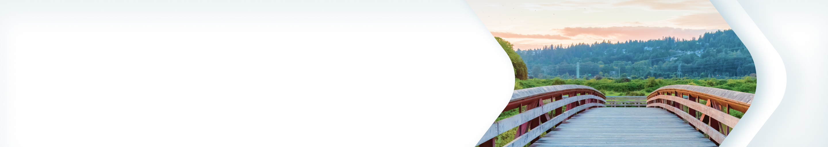 A picturesque bridge in Colony Farm Regional Park in Coquitlam, British Columbia.