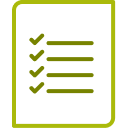 Completed checklist icon.