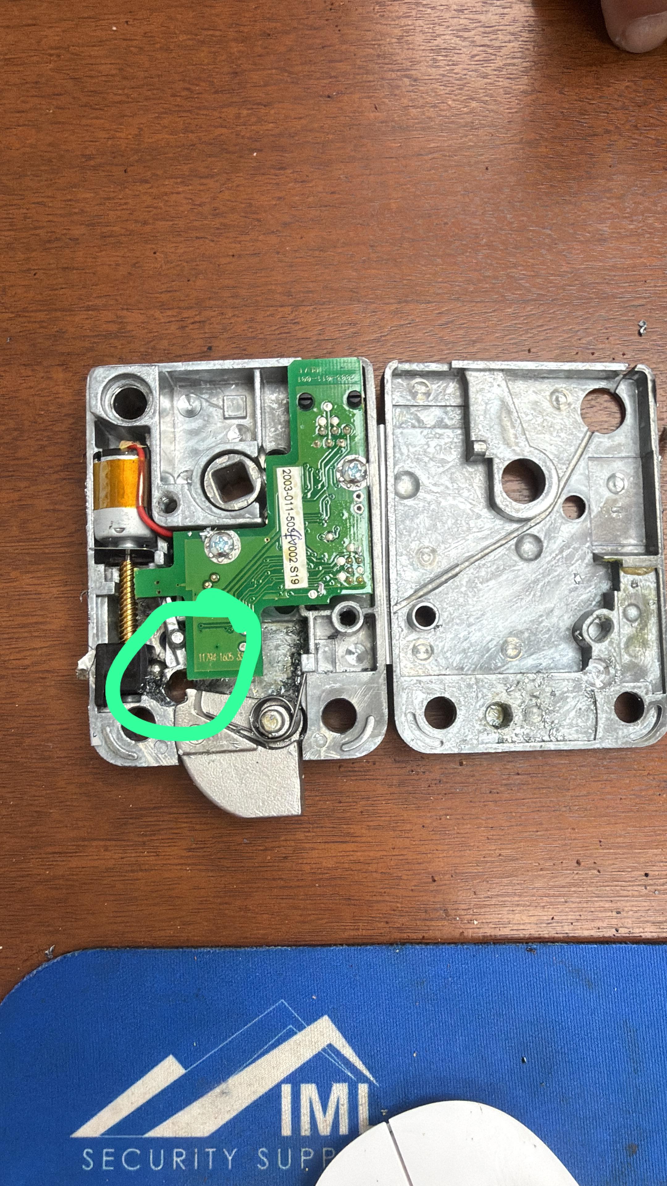 Safe lock marking
