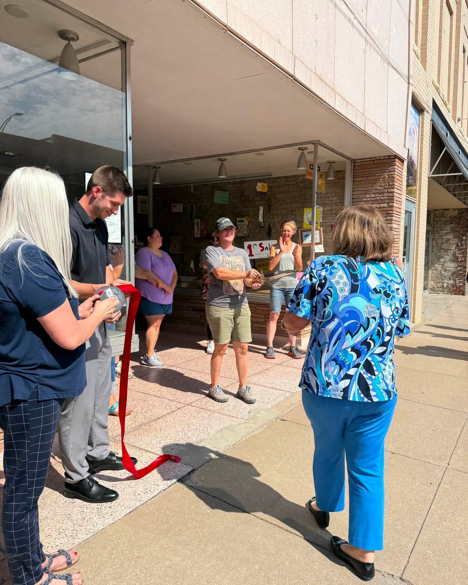 What an amazing turnout today at Crust & Crumb’s official ribbon cutting. So exciting to see them grow and expand into Main Street Newton KS!