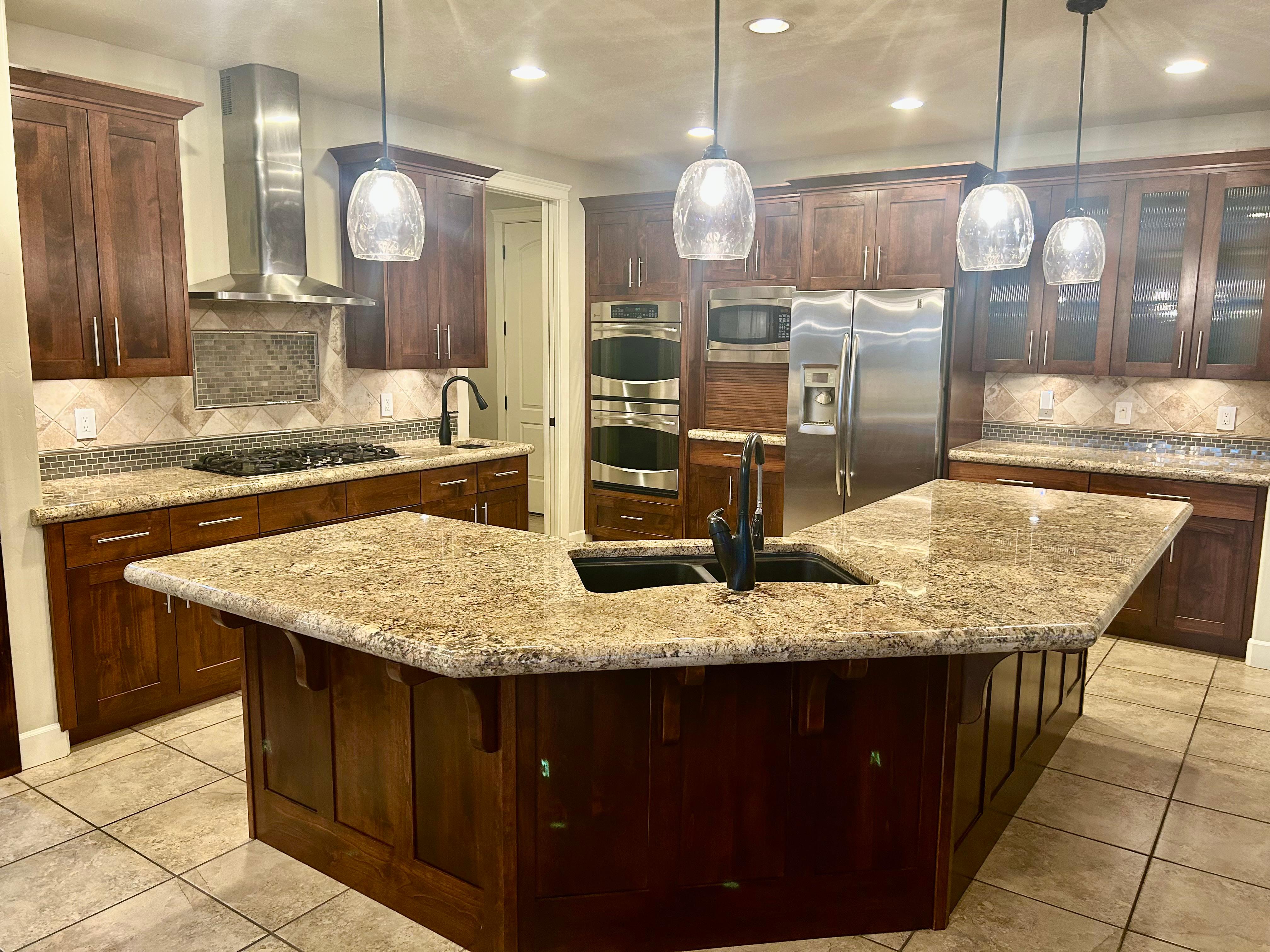Before cabinet refinishing with WoodWorks Refurbishing