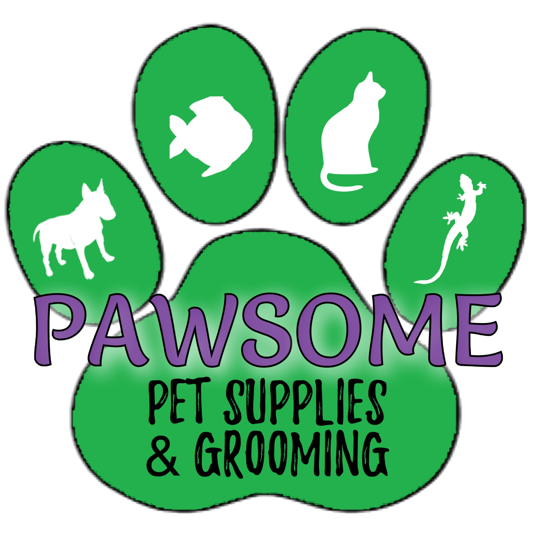 Pawsome Pet Supplies & Grooming Logo