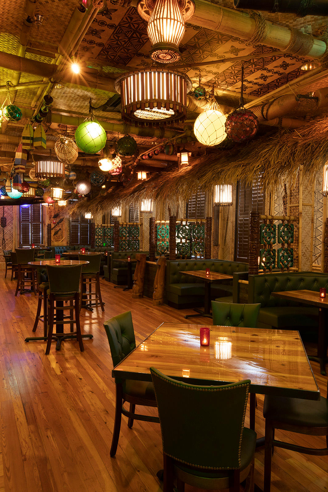 The Bamboo Room tiki bar is an immersive, exotic tropical hideaway nestled in the heart of Downtown Savannah. The design of The Bamboo Room features a collection of artifacts sourced from around the globe, personal collections, and hand-carved one of a kind items.The Bamboo Room tiki bar is an immersive, exotic tropical hideaway nestled in the heart of Downtown Savannah. The design of The Bamboo Room features a collection of artifacts sourced from around the globe, personal collections, and hand-carved one of a kind items.