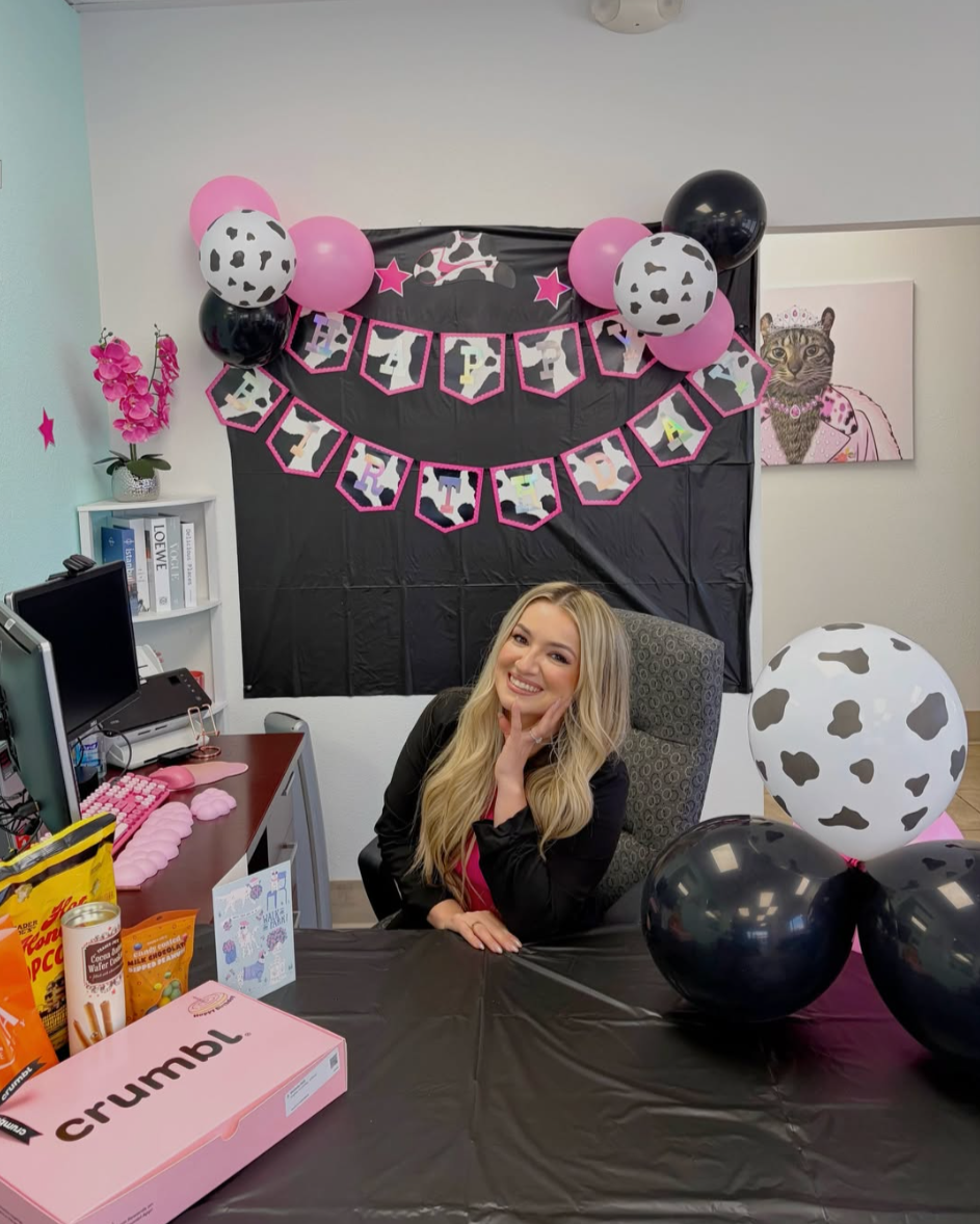 Happy Birthday to our Tiffany! We’re so lucky to have your sweet, fun energy on our team. We had to make sure your day was extra special and very Tiffany. Hope your day was as wonderful as you are!