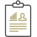 Clipboard report icon.