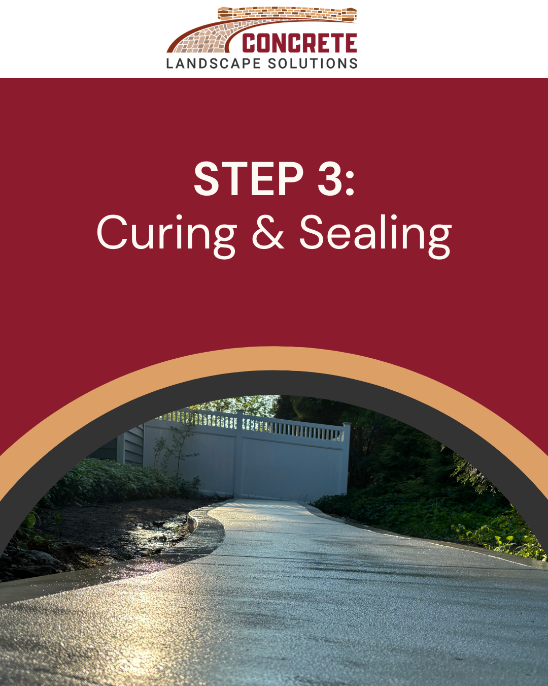 Concrete curing and sealing photo highlighting the protective finishing process that helps improve durability and long-term performance.