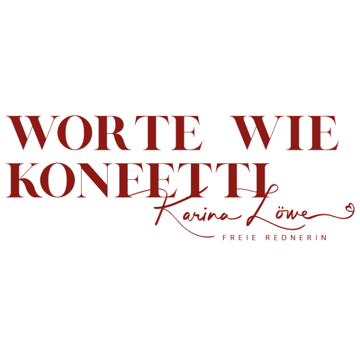 Worte wie Konfetti - Karina Löwe - Freie Rednerin für Hochzeiten und Events in Ellerhoop - Logo