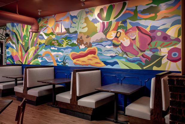 Interior Seating and Mural