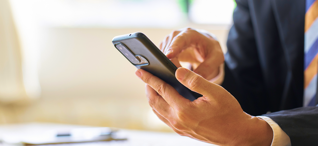 A client on the RBC Mobile app.