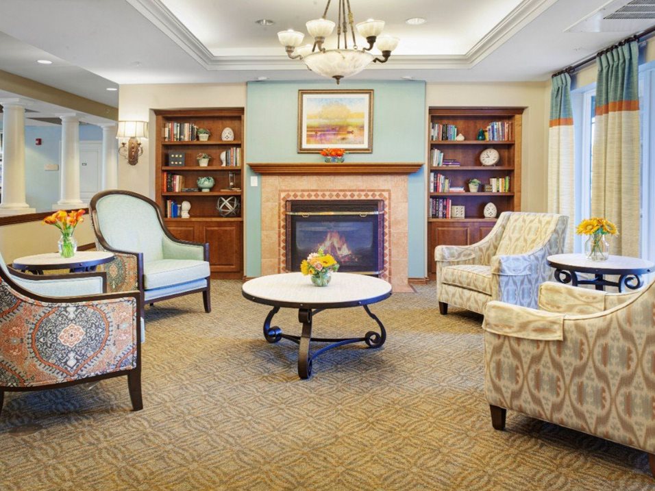 Clubroom With Fireplace at Cogir On Napa Road