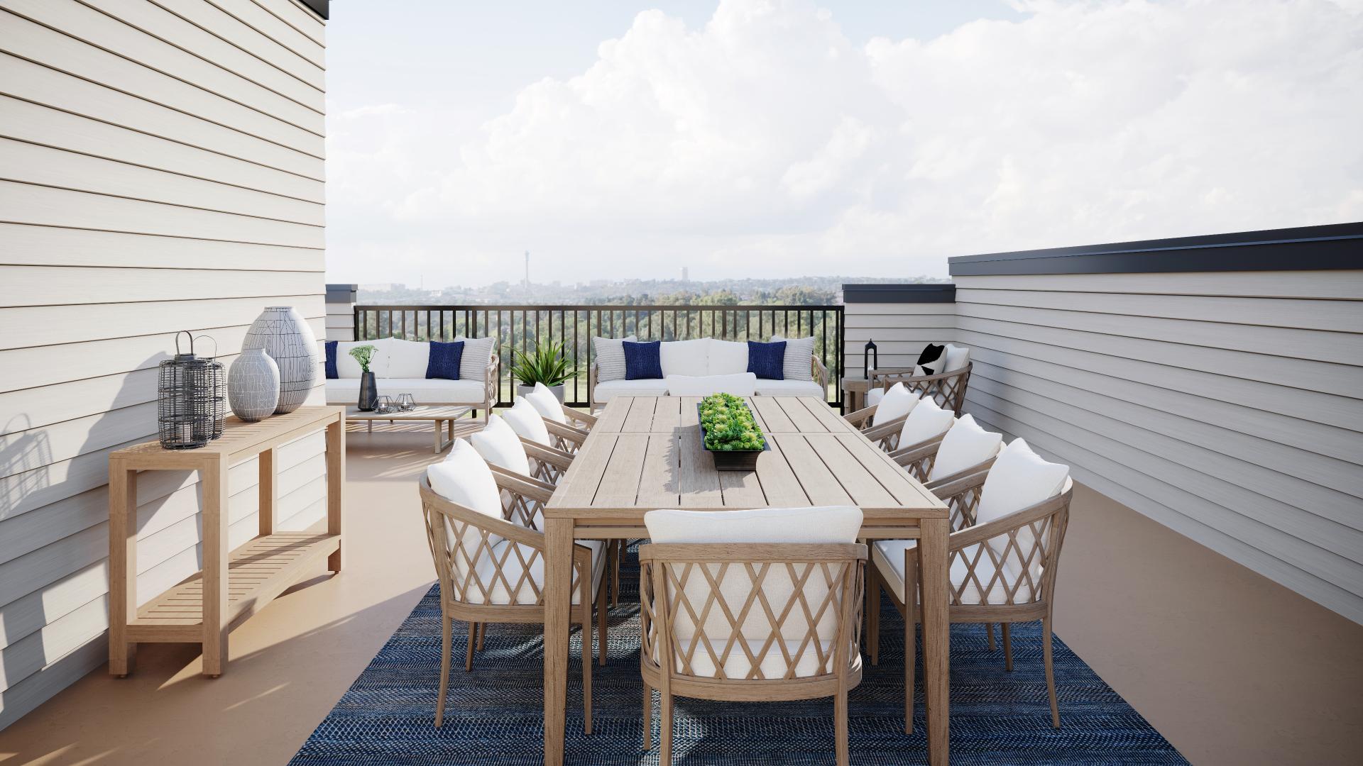 Optional rooftop terraces in select homes