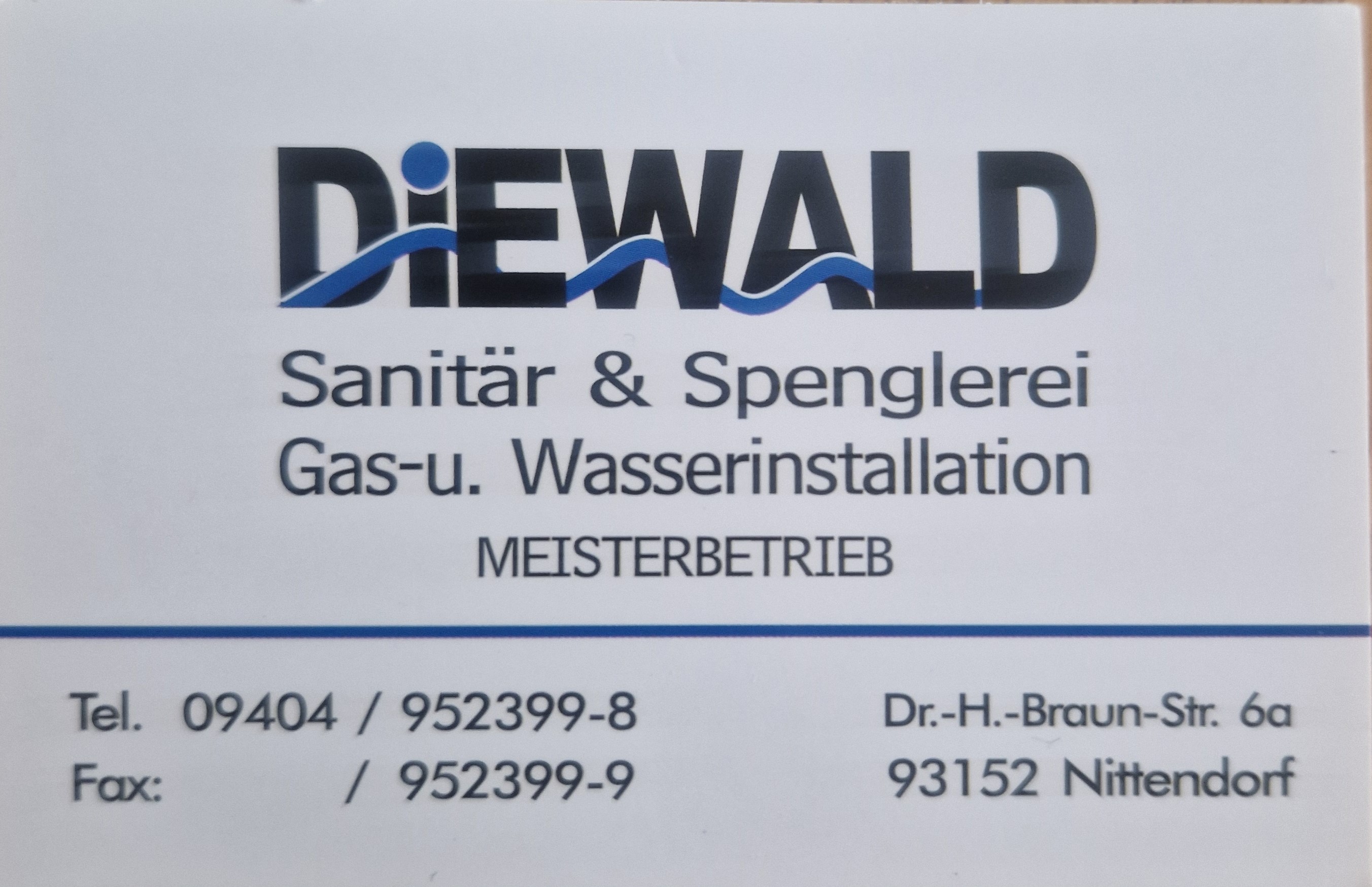 Diewald Josef Sanitärinstallationen in Nittendorf - Logo