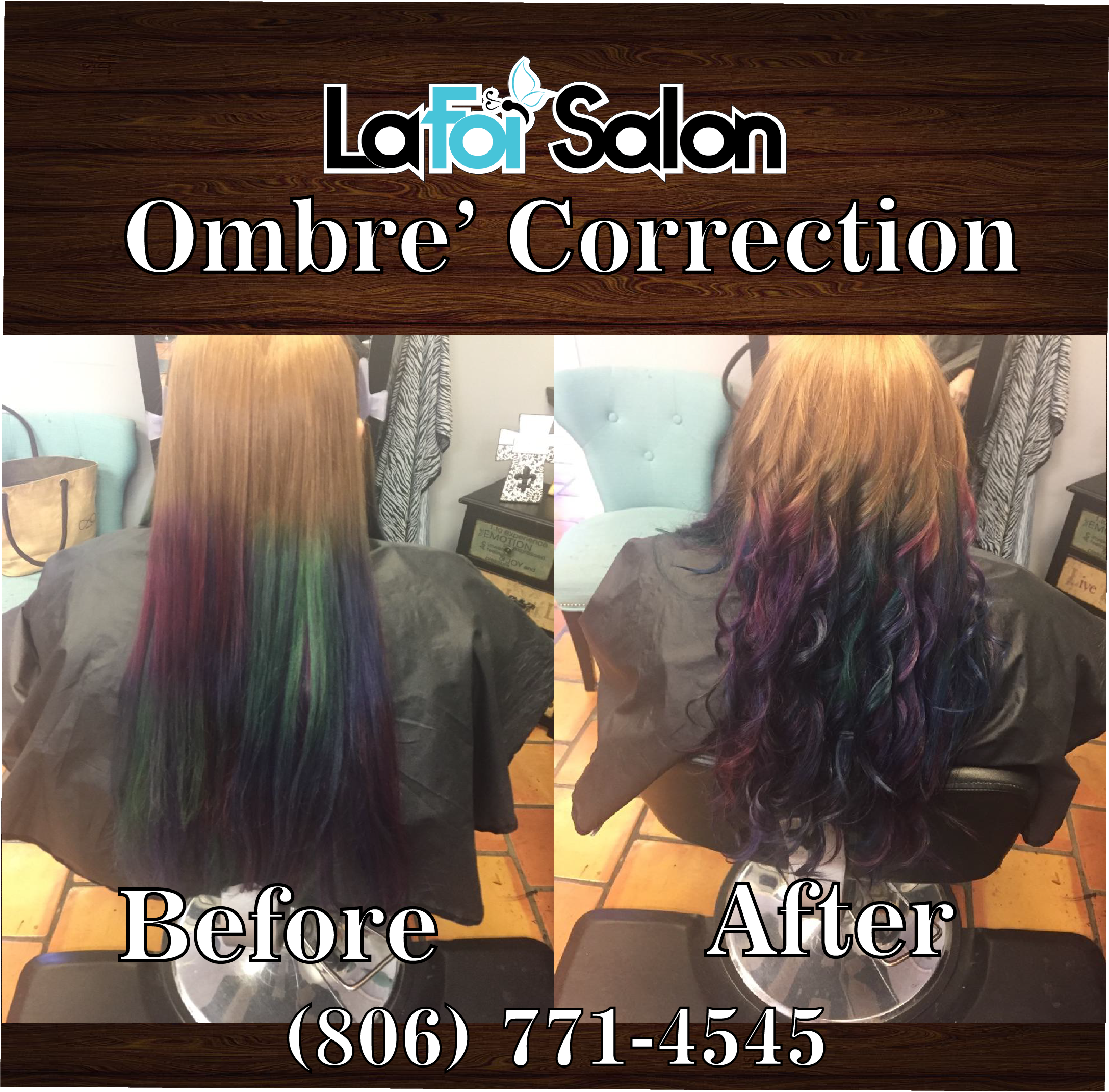 Ombre Hair Color Correction  By: LeeAnn Floyd www.lafoisalon.com   lafoisalon   hairsalonslubbock  correctivecolorlubbock