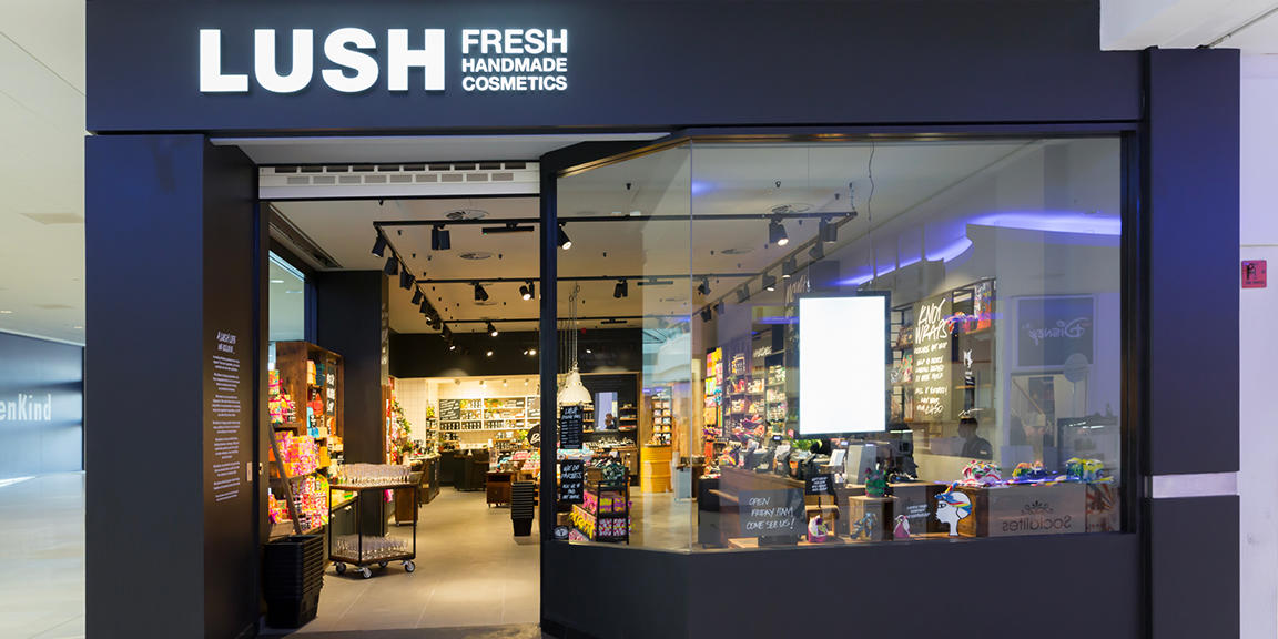 Lush Portsmouth's Store Front in Cascades Shopping Centre