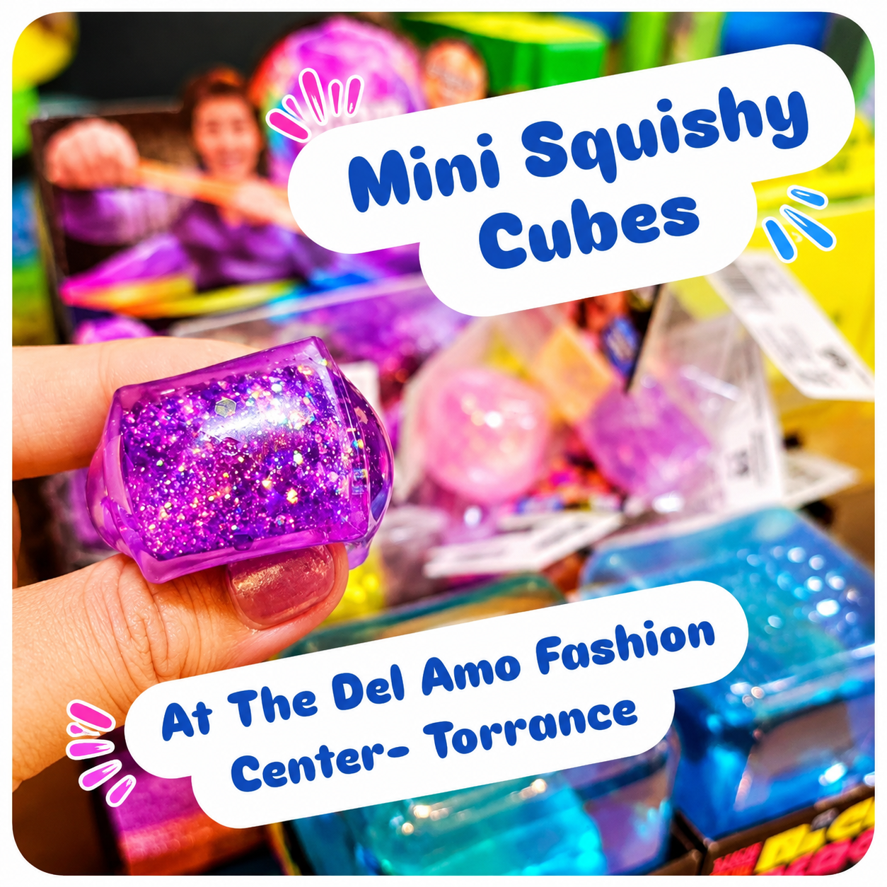 Try these Mini squishy cubes now available at our Torrance location! We also got a few Nice Bergs av 