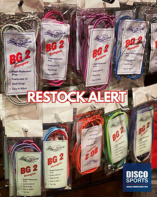 As you head back to the pool, don’t forget to snag a bungee cord for your goggles. Grab one while su Disco Sports Richmond (804)285-4242
