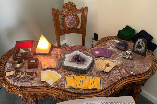 Psychic Chelsea offers readings at her shop in Towson, Maryland. She helps people all over the world cope with problems in all areas of life and love.