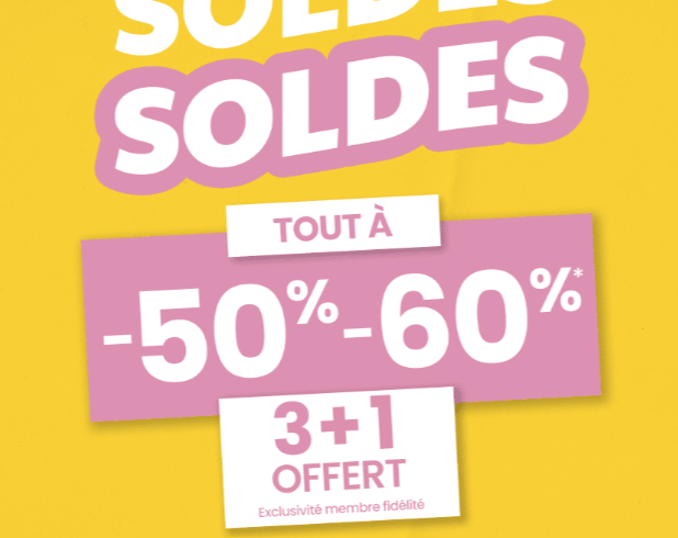 🎉 Offre Exclusive Fidélité : 3+1 OFFERT et toujours tout à -50% et -60% ! 🛍️✨ Ne manquez pas cette occasion incroyable de faire des économies ! 🌟