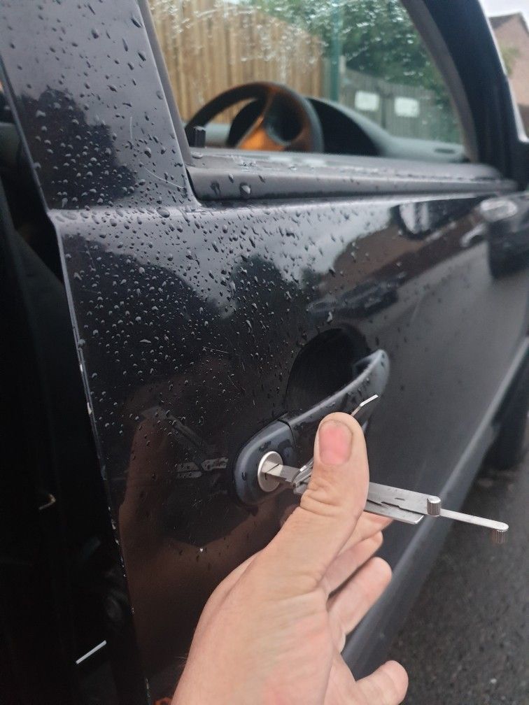 This image showcases our car unlocking service provided by AAA&B Locksmith technicians. We specialize in efficiently and safely unlocking vehicles for customers throughout Greater Waterbury, Connecticut.