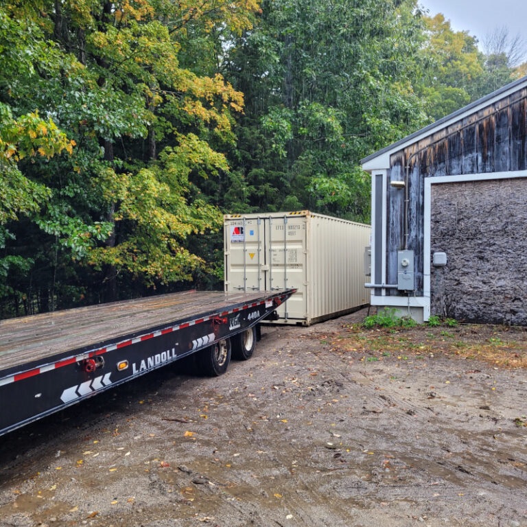 40’ high cube container rental for household goods and furniture in Windham, ME 04062. Our customer  