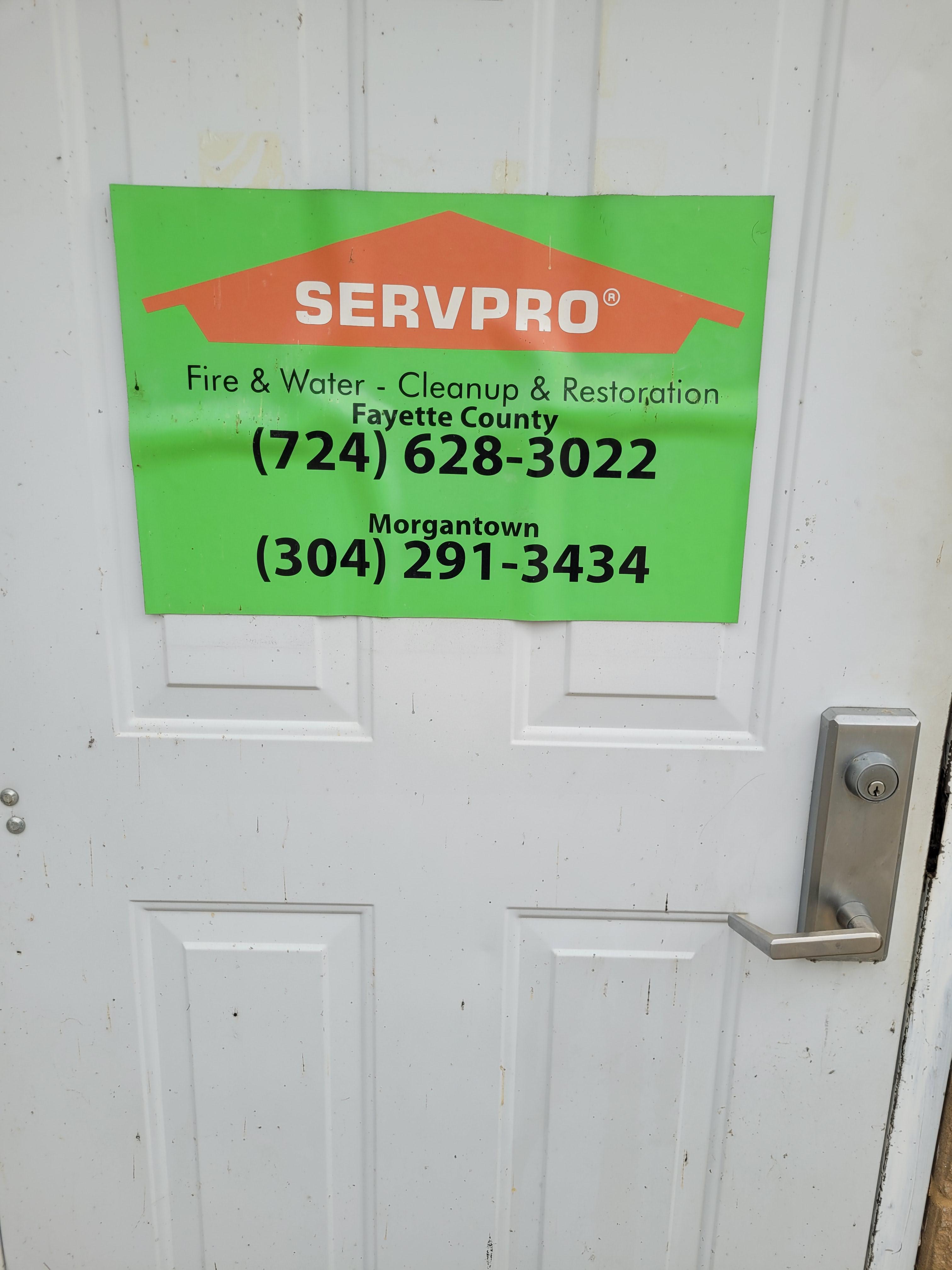 SERVPRO Door Sign