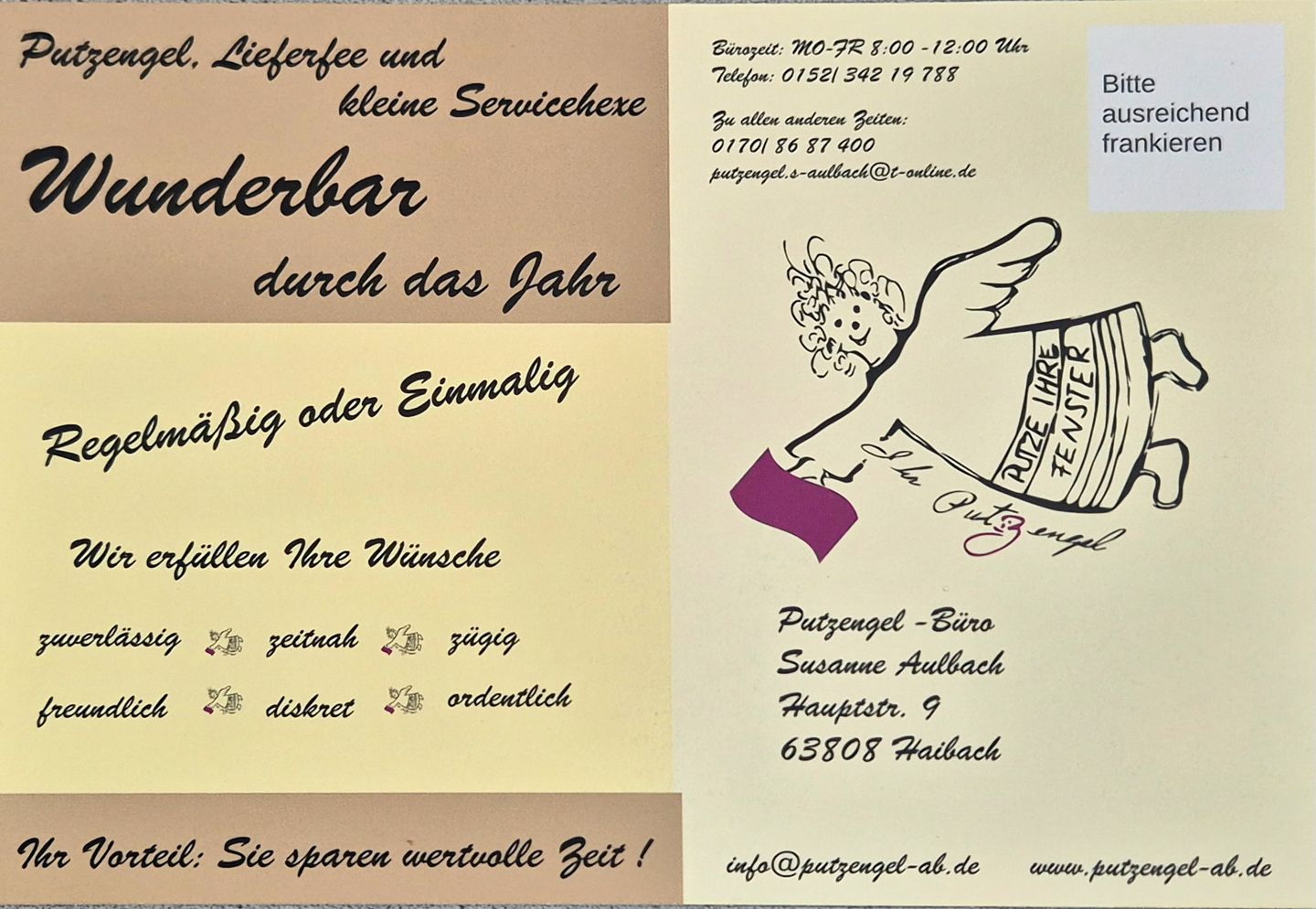 Putzengel, Lieferfee & kleine Servicehexe, Kirchstr. 15a in Bessenbach