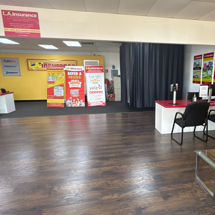 Interior of the L.A. Insurance Agency located at 5745 Treaschwig Rd in TX 