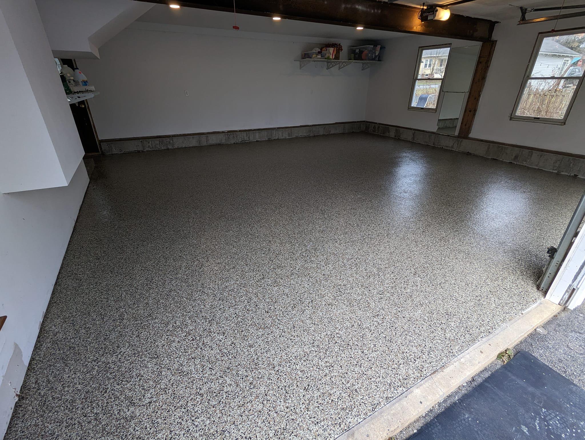 Are you ready for a beautiful new epoxy garage floor? From York to Brunswick, we serve the entire Southern Maine area with custom epoxy floors and garage cabinets!