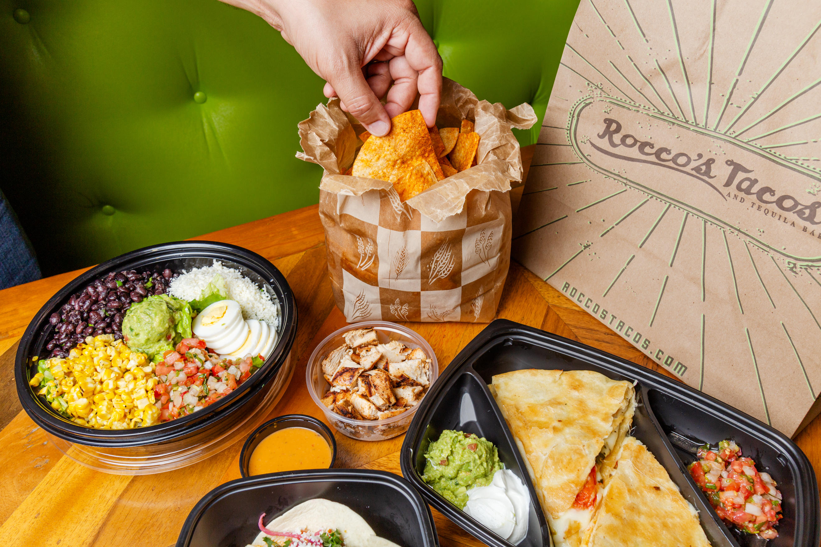 Order takeout from Rocco's Tacos & Tequila Bar, and let the fiesta begin! Order Online & Pick-Up Tod Rocco's Tacos & Tequila Bar Boca Raton (561)416-2131