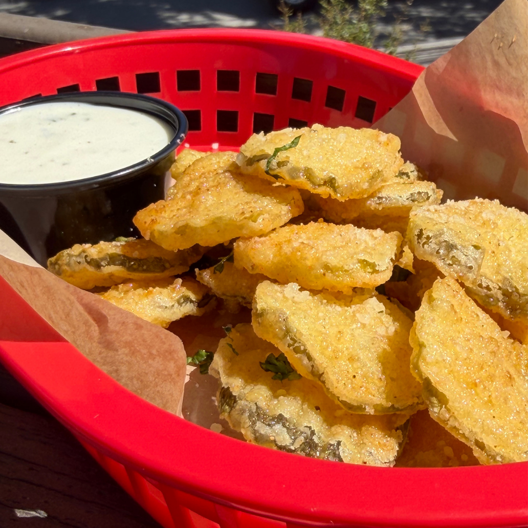 Fried pickle chips served during Happy Hour at Shawii Kitchen.