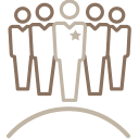 People standing side by side icon.